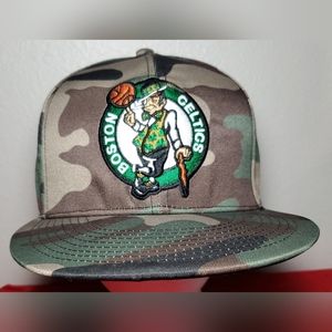 Boston celtics  hat all over camo mesh snap back